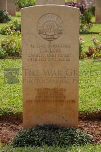 BEIRUT WAR CEMETERY - LOBB, THOMAS BRENT